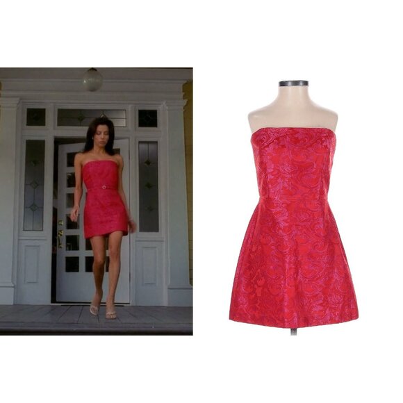 SOLD ASO DESPERATE HOUSWIVES GABRIELLE SOLIS Brocade Dress NO BELT - Picture 1 of 5